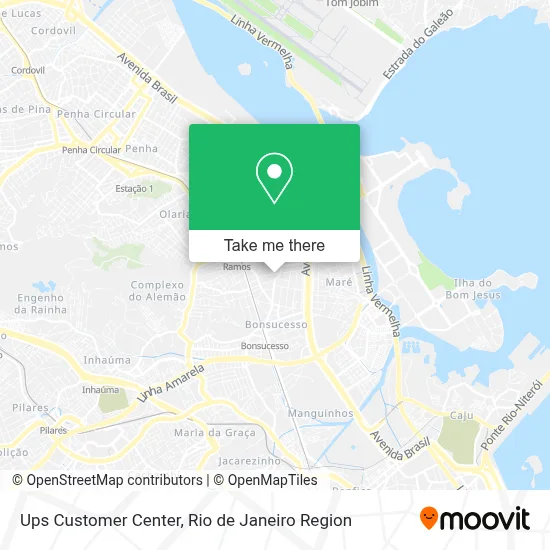 Ups Customer Center map
