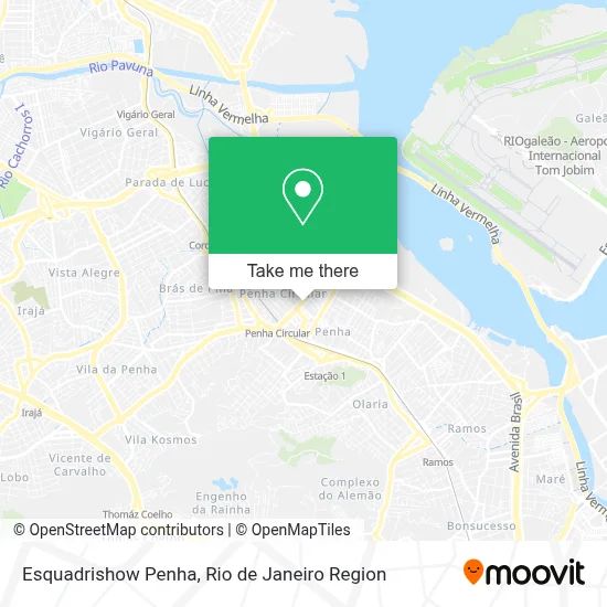 Esquadrishow Penha map