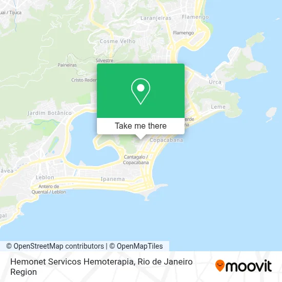 Hemonet Servicos Hemoterapia map