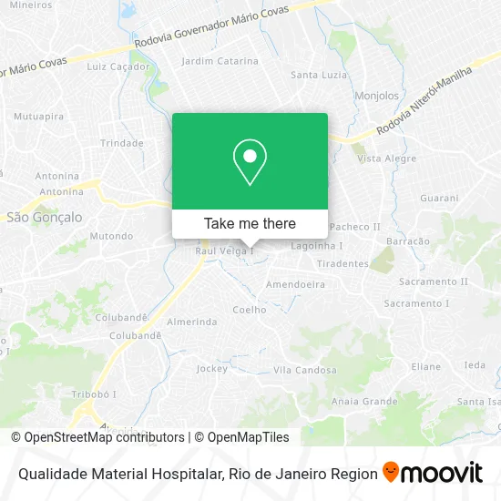 Qualidade Material Hospitalar map