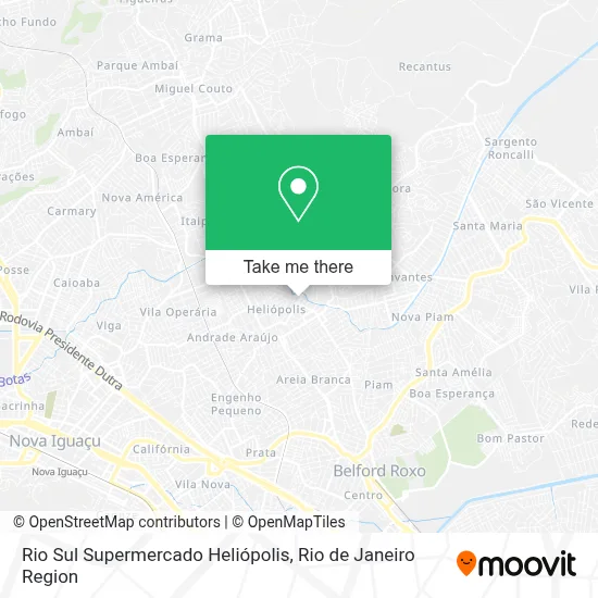 Rio Sul Supermercado Heliópolis map
