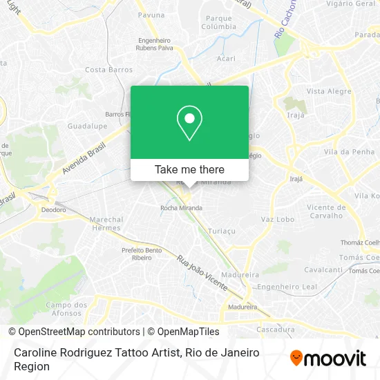 Caroline Rodriguez Tattoo Artist map