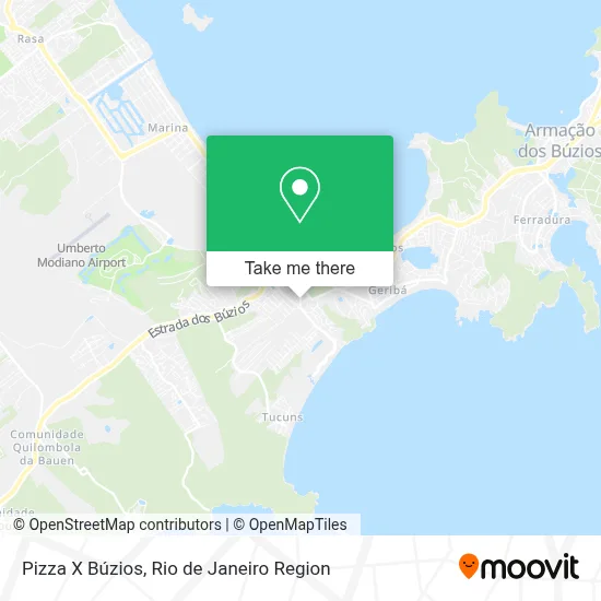 Pizza X Búzios map