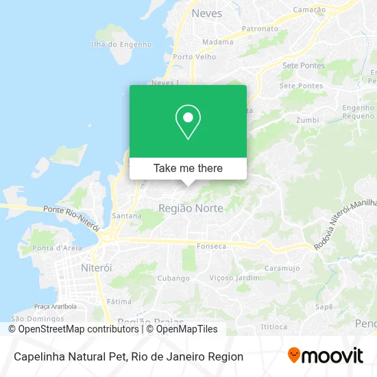 Capelinha Natural Pet map