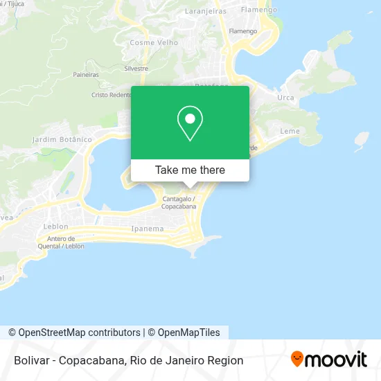 Bolivar -  Copacabana map