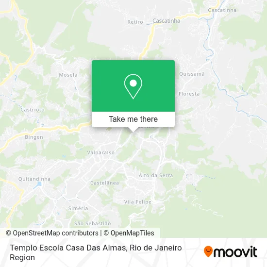 Templo Escola Casa Das Almas map