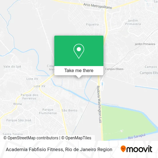 Academia Fabfisio Fitness map