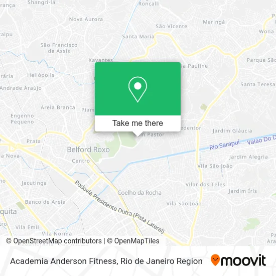 Academia Anderson Fitness map
