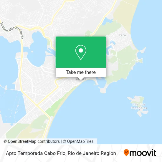 Apto Temporada Cabo Frio map