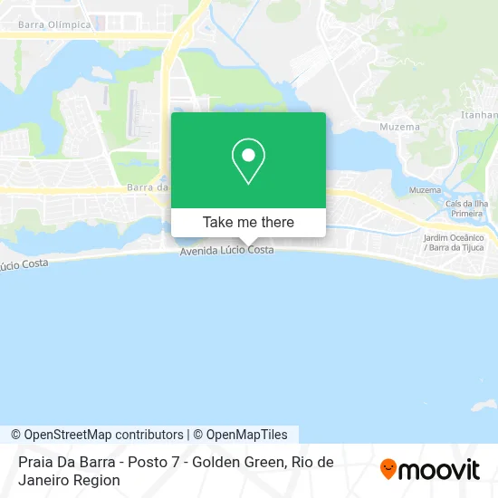 Praia Da Barra - Posto 7 - Golden Green map