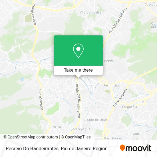 Recreio Do Bandeirantes map