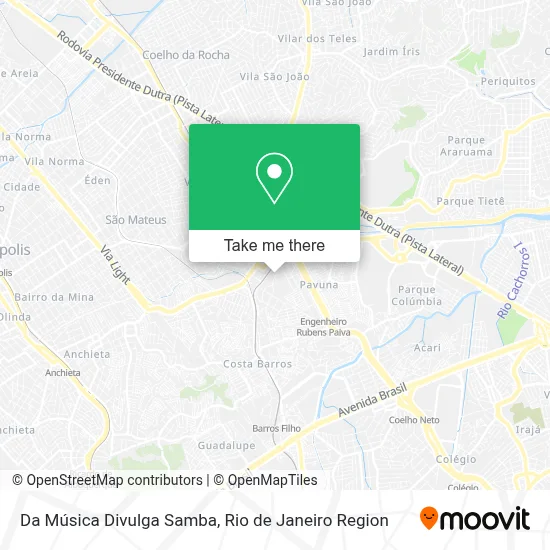 Da Música Divulga Samba map