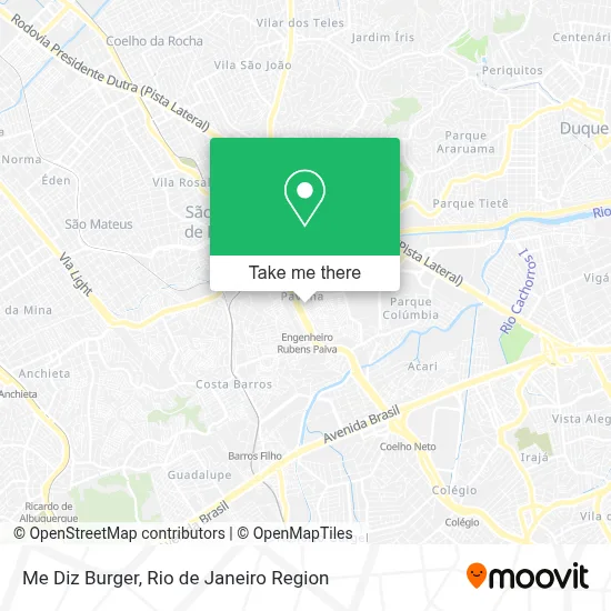 Me Diz Burger map