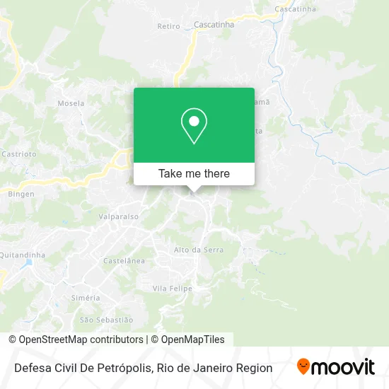 Defesa Civil De Petrópolis map