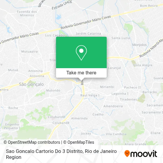 Sao Goncalo Cartorio Do 3 Distrito map