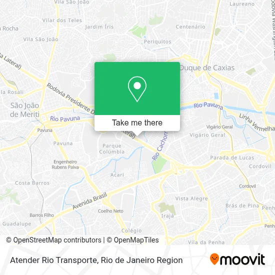 Atender Rio Transporte map