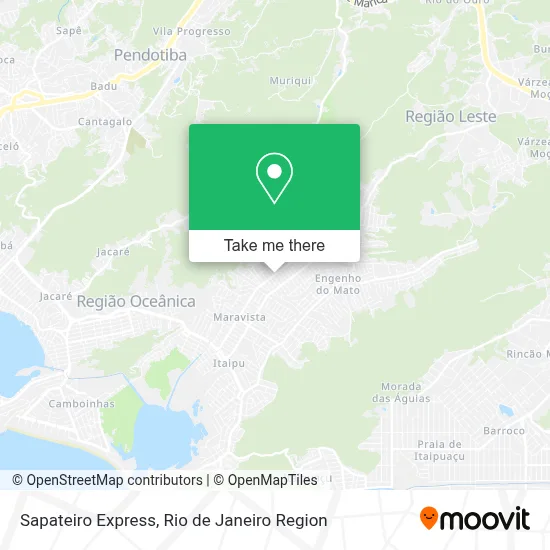 Sapateiro Express map