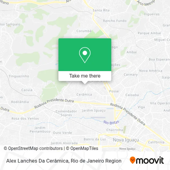 Alex Lanches Da Cerâmica map