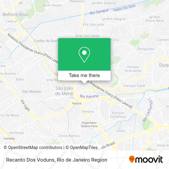 Recanto Dos Voduns map