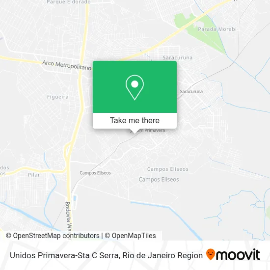 Unidos Primavera-Sta C Serra map