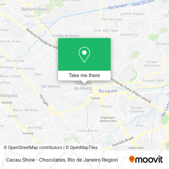 Cacau Show - Chocolates map