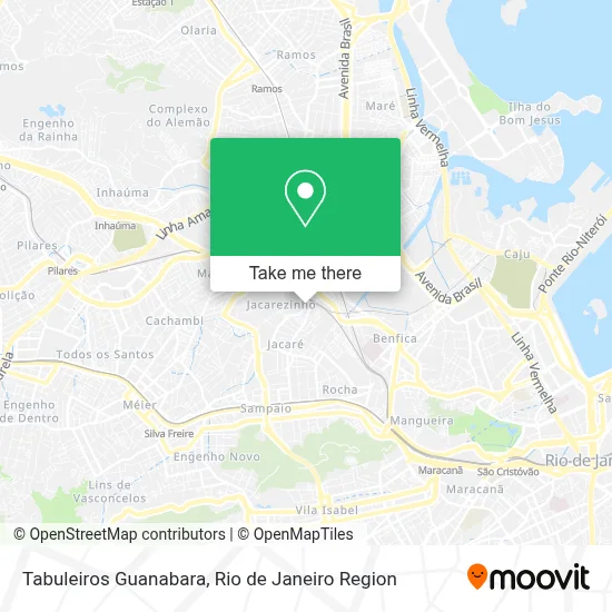 Tabuleiros Guanabara map