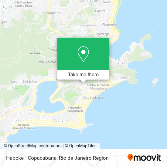 Hapoke - Copacabana map