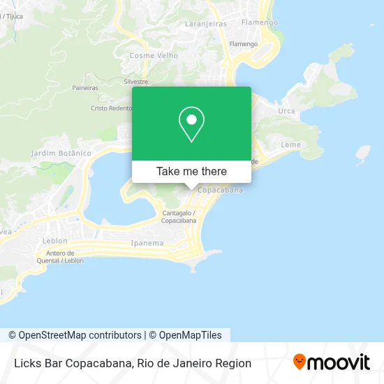 Licks Bar Copacabana map