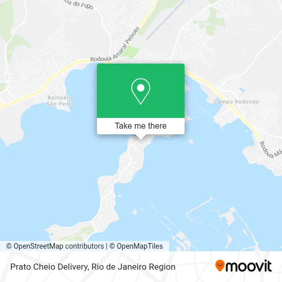 Prato Cheio Delivery map