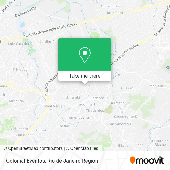 Colonial Eventos map