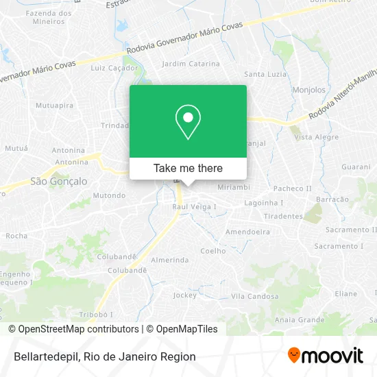 Bellartedepil map