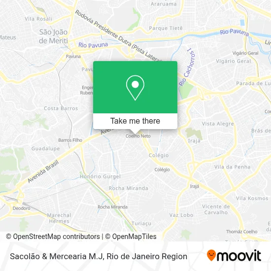Sacolão & Mercearia M.J map