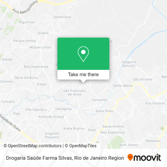 Drogaria Saúde Farma Silvas map
