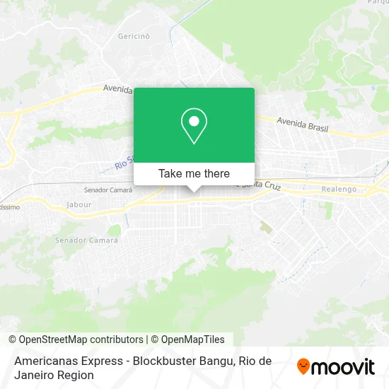 Americanas Express - Blockbuster Bangu map