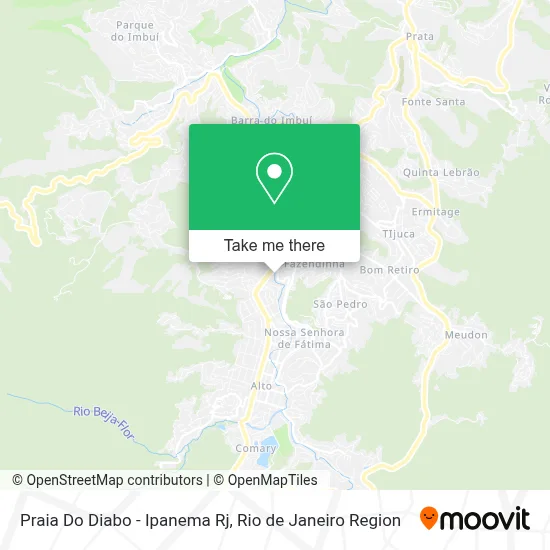 Praia Do Diabo - Ipanema Rj map