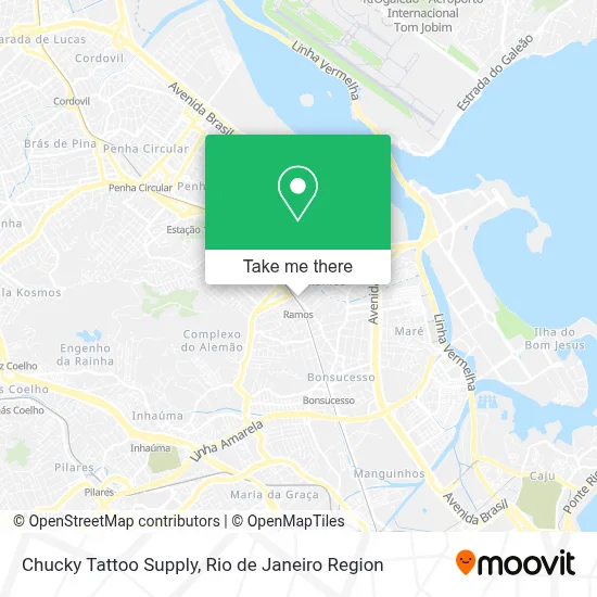 Chucky Tattoo Supply map