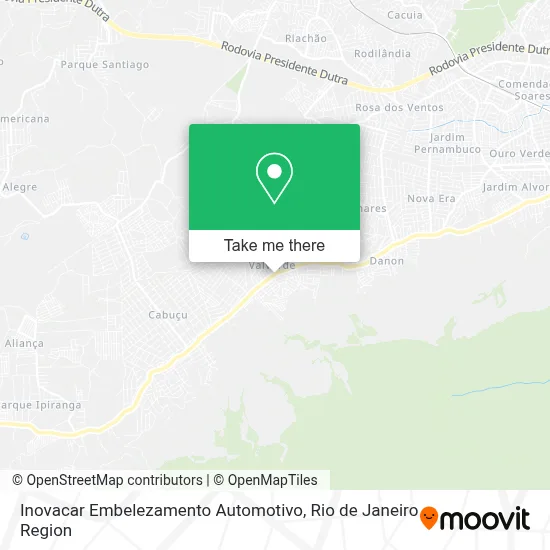 Inovacar Embelezamento Automotivo map