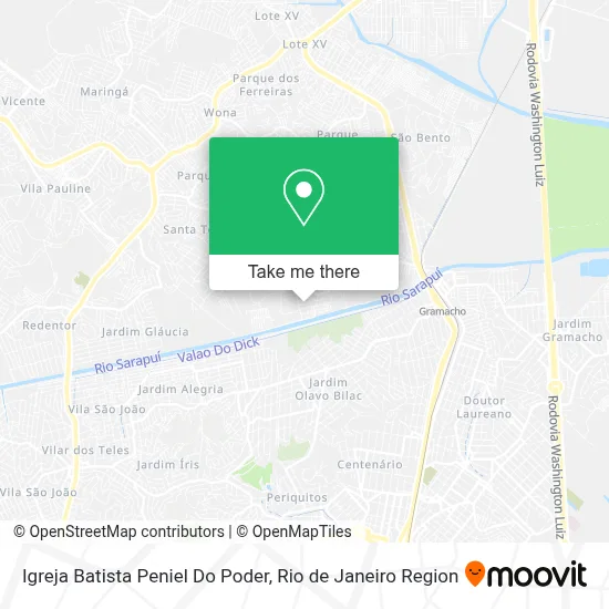 Igreja Batista Peniel Do Poder map