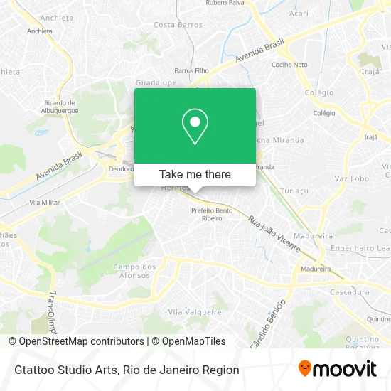 Gtattoo Studio Arts map