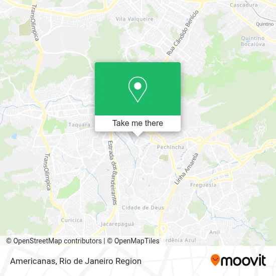 Americanas map
