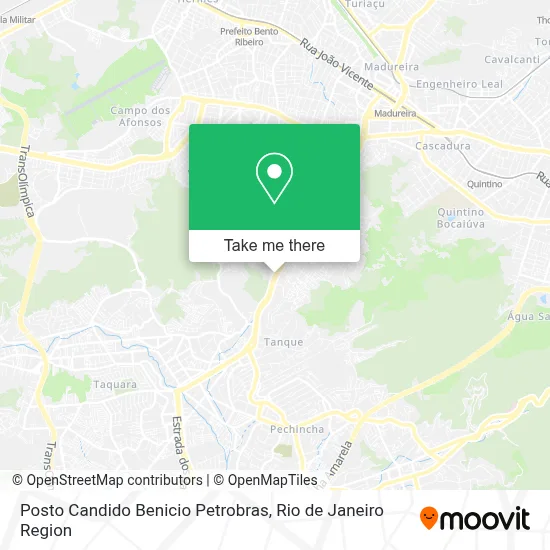 Posto Candido Benicio Petrobras map