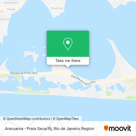 Araruama - Praia Seca/Rj map