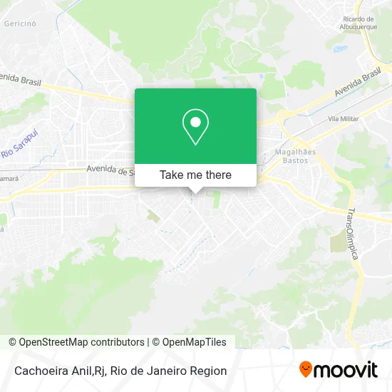 Cachoeira Anil,Rj map