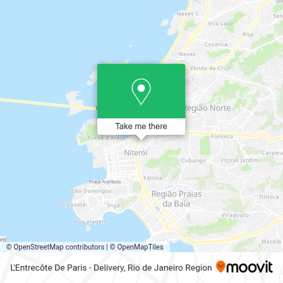 L'Entrecôte De Paris - Delivery map