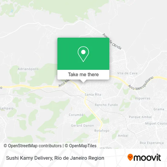 Sushi Kamy Delivery map