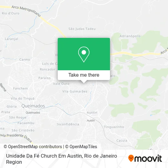 Unidade Da Fé Church Em Austin map