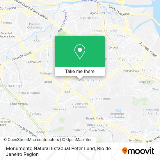Monumento Natural Estadual Peter Lund map