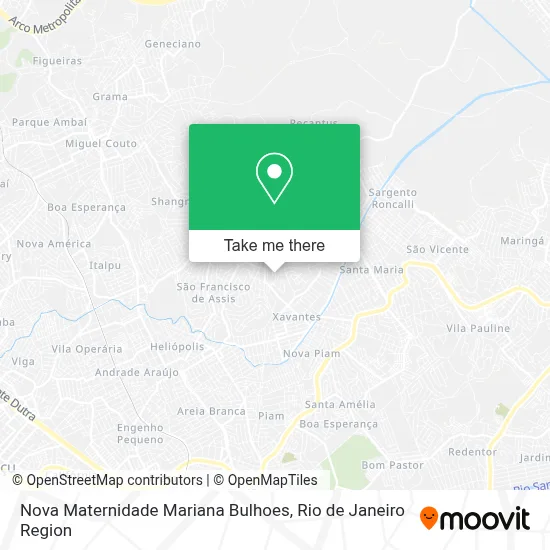 Nova Maternidade Mariana Bulhoes map
