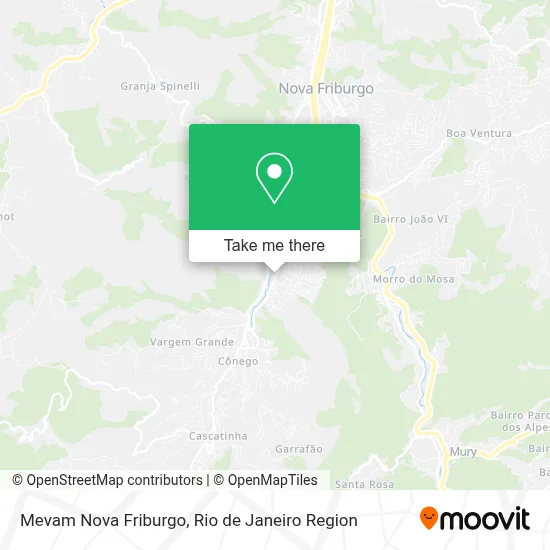 Mevam Nova Friburgo map