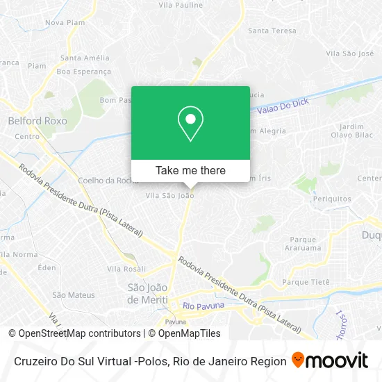 Cruzeiro Do Sul Virtual -Polos map